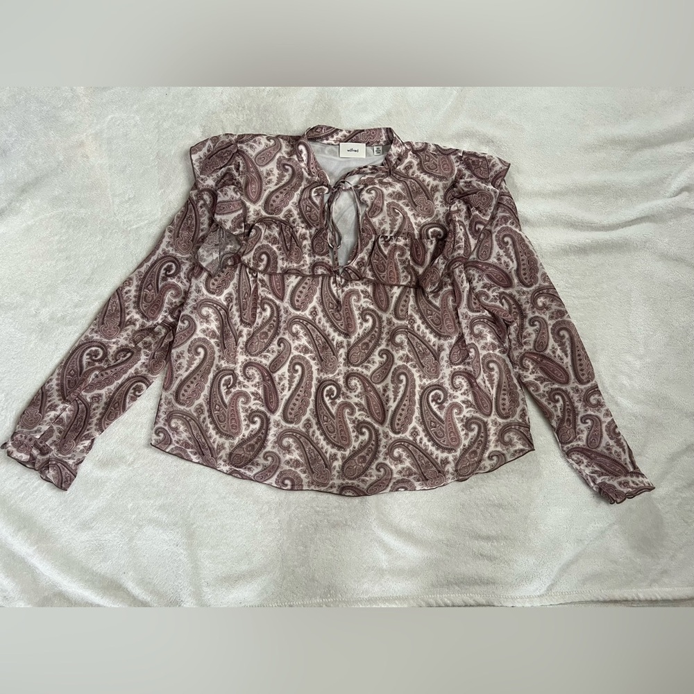 Wilfred Paisley Print Blouse 2XS - Brown